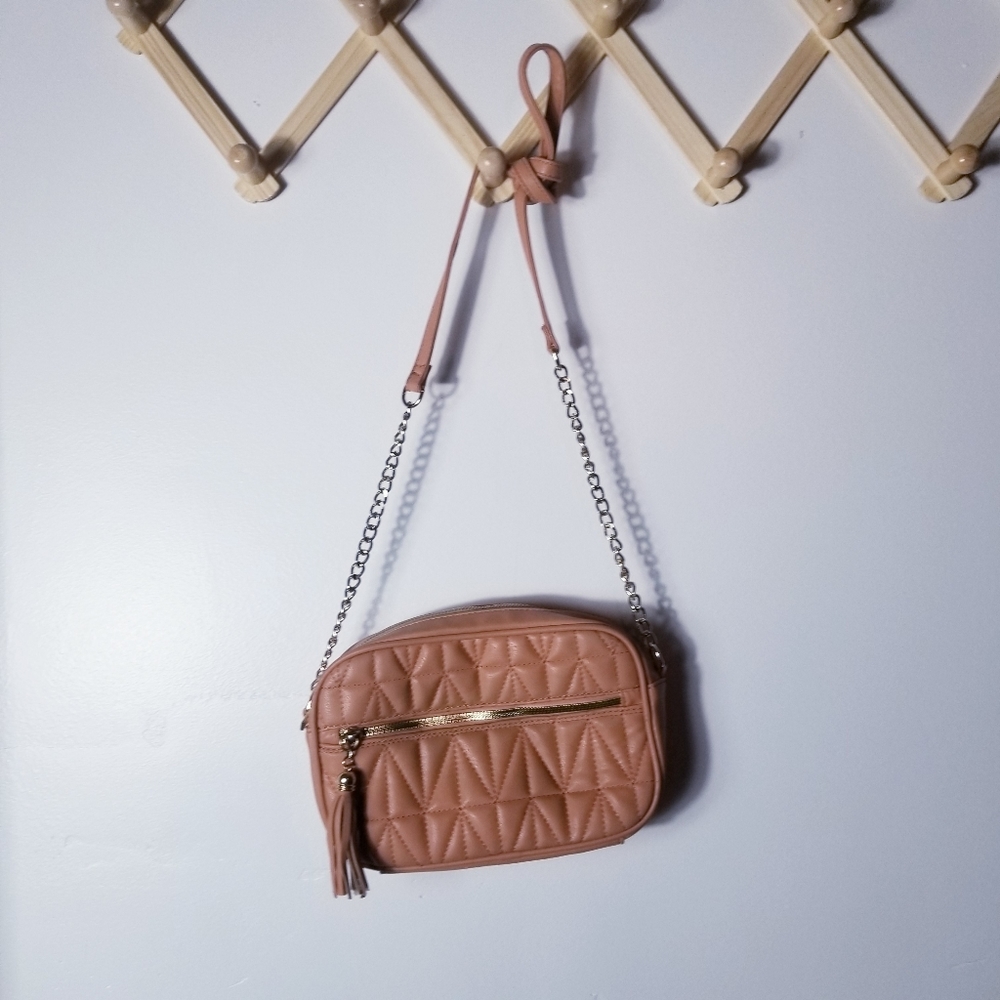 GROSSI DARK PEACH PURSE WITH TASSEL